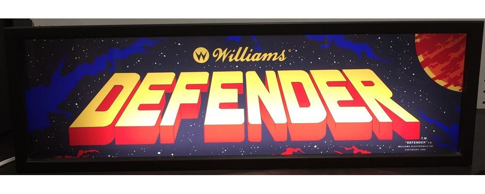 Defender Arcade Marquee - Lightbox - Williams